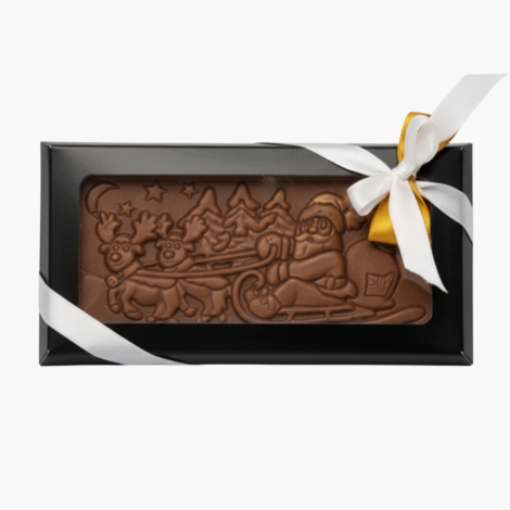 Czekolada mleczna Święty Mikołaj na saniach